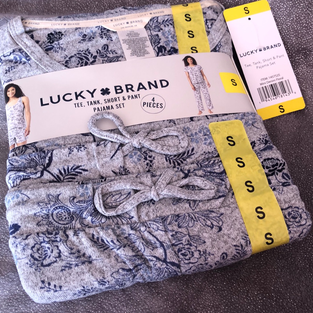 New 4 Pcs Lucky Brand Pj Set